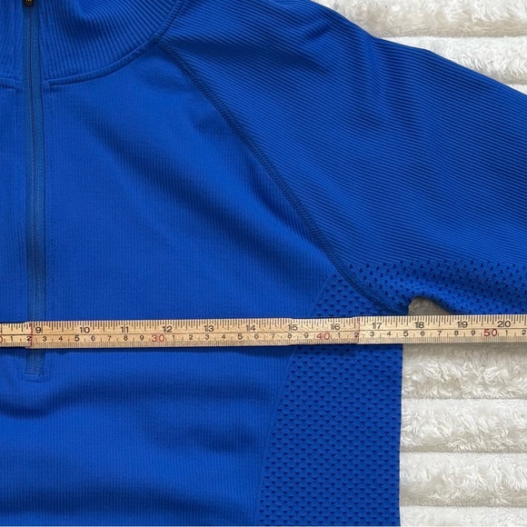 ZELLA Activewear Pull Over Quarter Zip Long Sleeve Top Blue Medium - Picture 6 of 8